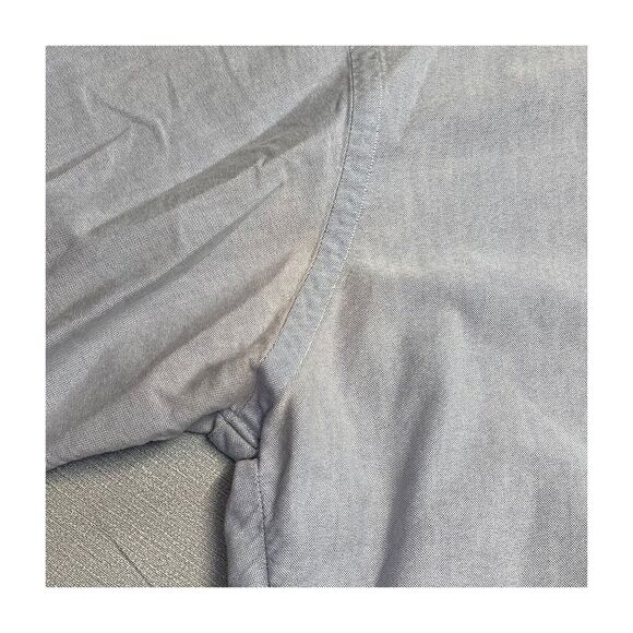 Ralph Lauren Blaire Shirt Men Large Gray/Blue Classic Pleated Button-Down Pony - Picture 2 of 10